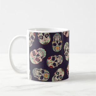 Dia de los muertos seamless pattern with sugar sku coffee mug