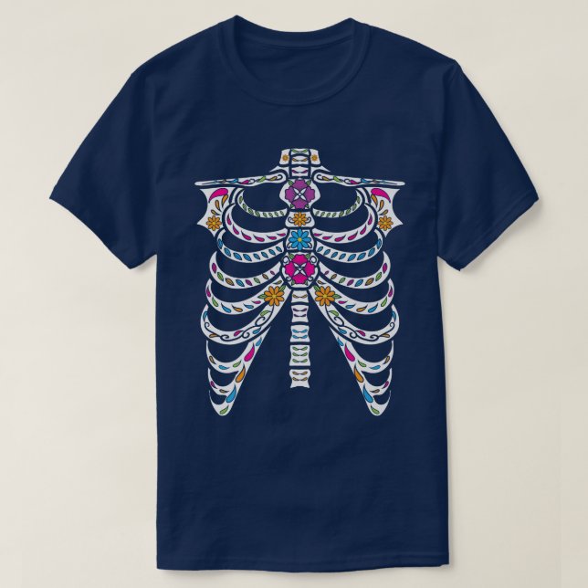 Dia De Los Muertos Skeleton Halloween Costume  T-Shirt (Design Front)
