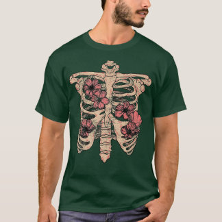 Dia De Los Muertos Skeleton Ribcage Halloween Vint T-Shirt