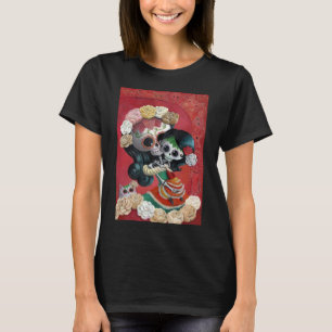 Dia de Los Muertos Skeletons Mother and Daughter T-Shirt