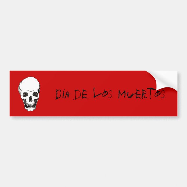 Dia de los Muertos skull Bumper Sticker (Front)