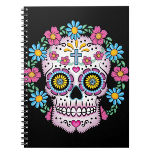 Dia de los Muertos Skull Notebook