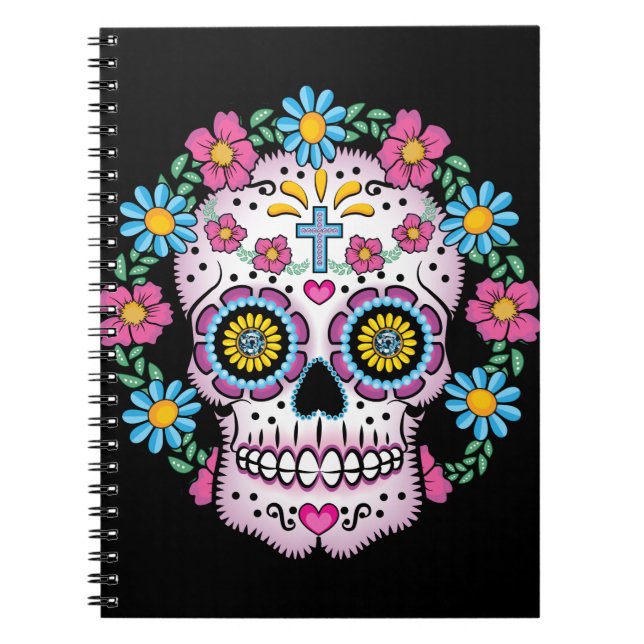 Dia de los Muertos Skull Notebook (Front)