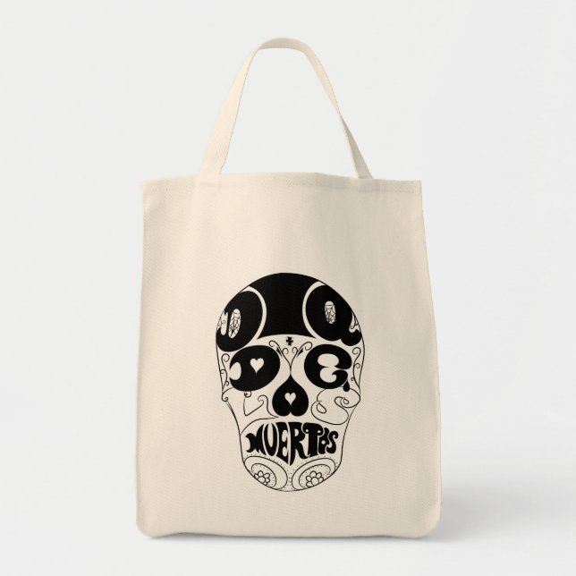 Dia De Los Muertos Skull Tote (Front)
