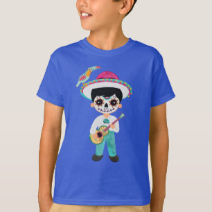 Dia De Los Muertos Sugar Skull Boy  T-Shirt