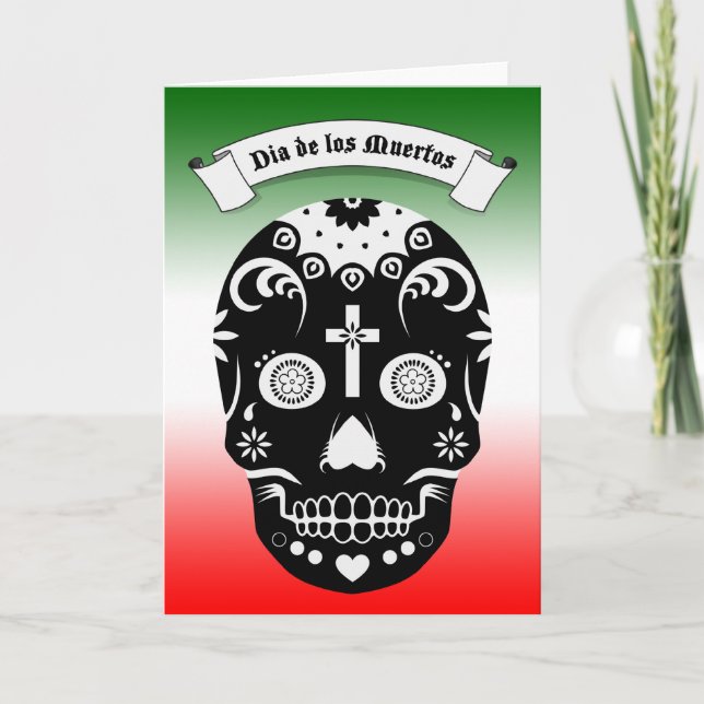 dia de los muertos sugar skull card (Front)