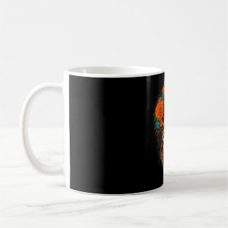 Dia de los muertos sugar skull catrina dead day coffee mug