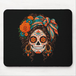 Dia de los muertos sugar skull catrina dead day mouse pad