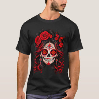 Dia de los muertos sugar skull catrina dead day T-Shirt