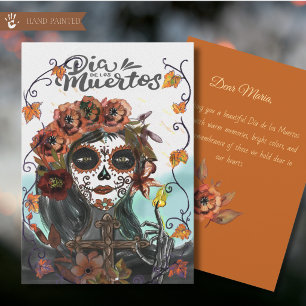 Día de los Muertos Sugar Skull Catrina Greeting Holiday Card