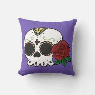 Dia de los Muertos Sugar Skull Cushion