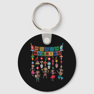 Dia De Los Muertos Sugar Skull Dancing Day The Key Ring