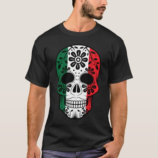 Dia De Los Muertos Sugar Skull Day Of The Dead Mex T-Shirt (Front)