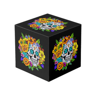Dia De Los Muertos, Sugar Skull Design Cube
