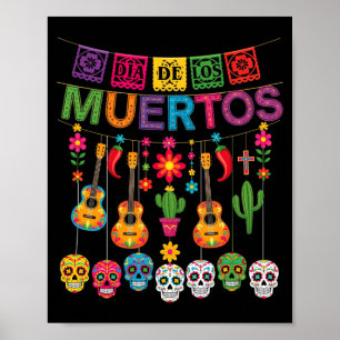 Dia-De-Los-Muertos Sugar Skull Hanging Poster