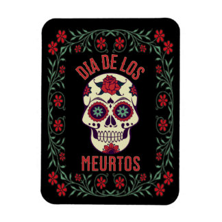 Dia de los Muertos Sugar Skull Magnet