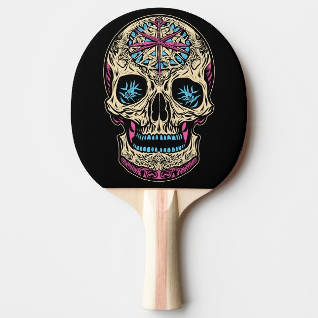 Dia De Los Muertos Sugar Skull Ping Pong Paddle (Front)