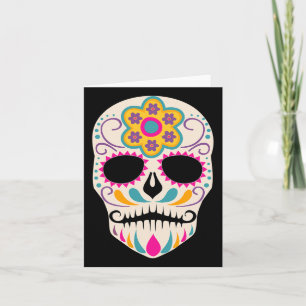 Dia De Los Muertos Sugar Skull Spanish Day Of Dead Card