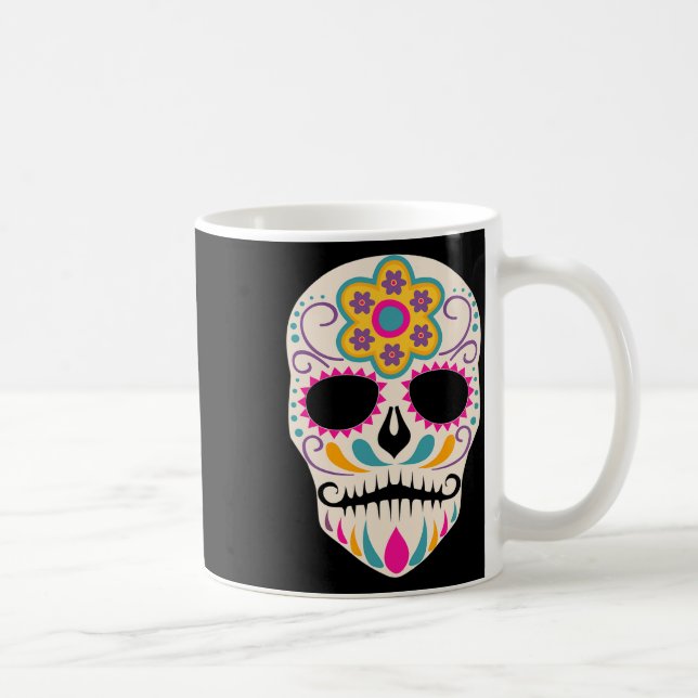 Dia De Los Muertos Sugar Skull Spanish Day Of Dead Coffee Mug (Right)