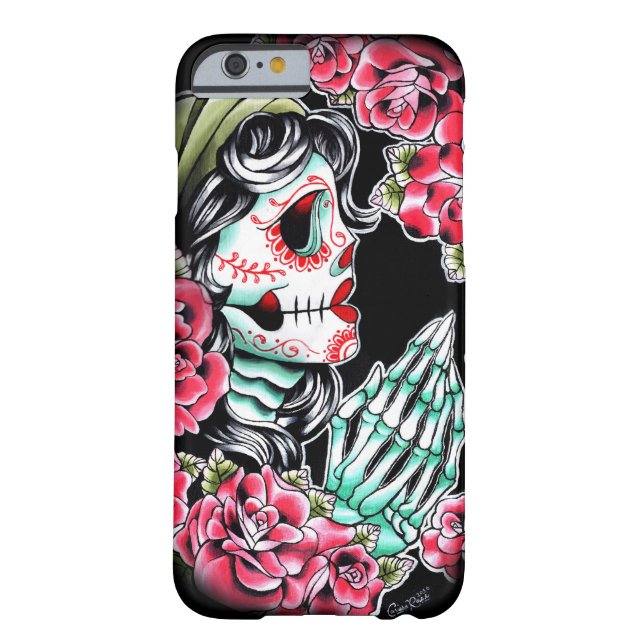 Dia De Los Muertos Sugar Skull Tattoo Flash Case-Mate iPhone Case (Back)