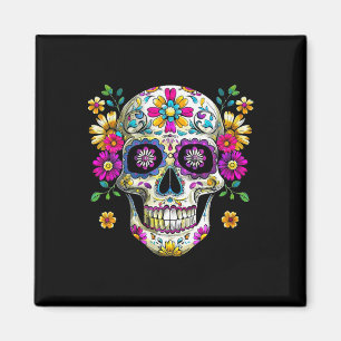 Dia De Los Muertos Sugar Skull Tee Cinco De Mayo  Magnet