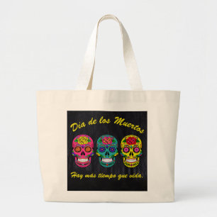 Día de los Muertos Sugar Skulls Large Tote Bag