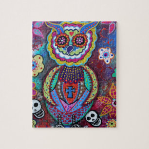 DIA DE LOS MUERTOS TALAVERA WISE OWL JIGSAW PUZZLE