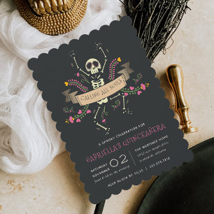 Día de los Muertos Theme Quinceanera Invitation