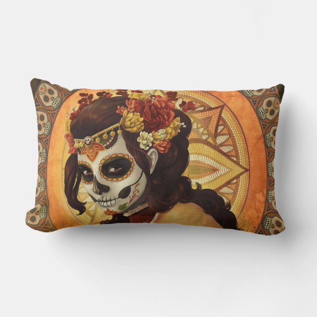 Dia De Los Muertos Throw Pillow (Front)