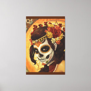Dia De Los Muertos Throw Pillow Canvas Print