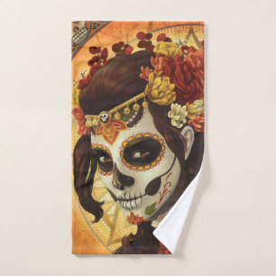 Dia De Los Muertos Throw Pillow Hand Towel