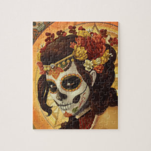 Dia De Los Muertos Throw Pillow Jigsaw Puzzle