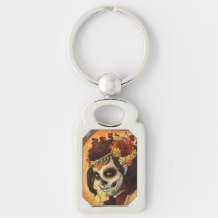 Dia De Los Muertos Throw Pillow Key Ring