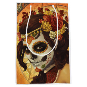 Dia De Los Muertos Throw Pillow Medium Gift Bag