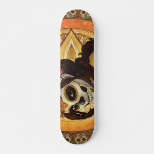 Dia De Los Muertos Throw Pillow Skateboard