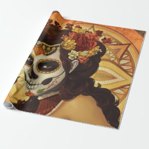 Dia De Los Muertos Throw Pillow Wrapping Paper