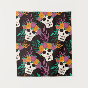 Dia de Los Muertos,traditional Mexican Halloween f Tapestry