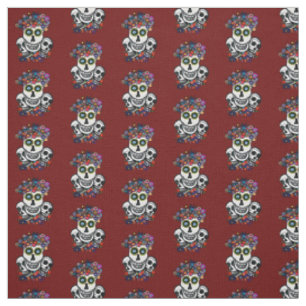 DIA DE LOS MUERTOS TRES CALAVERAS FABRIC