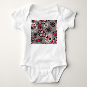 Dia de los Muertos: Vintage Pattern Baby Bodysuit