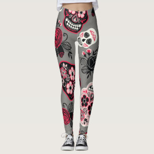 Dia de los Muertos: Vintage Pattern Leggings