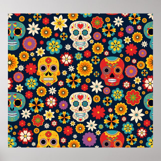 Dia de los Muertos Vintage Poster (Front)