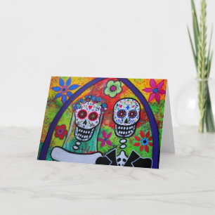 Dia de los Muertos Wedding Card