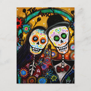 Dia de los Muertos Wedding Postcard