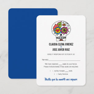 Dia de los Muertos Wedding RSVP Card