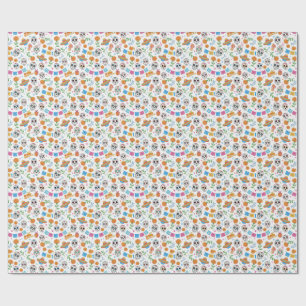dia de los muertos wrapping paper