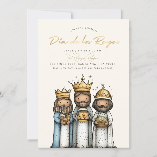 Día De Los Reyes Mexican 3 Kings Day Party Invitation (Front)