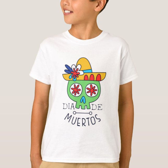 Dia De Muertos- Day of Dead design T-Shirt (Front)