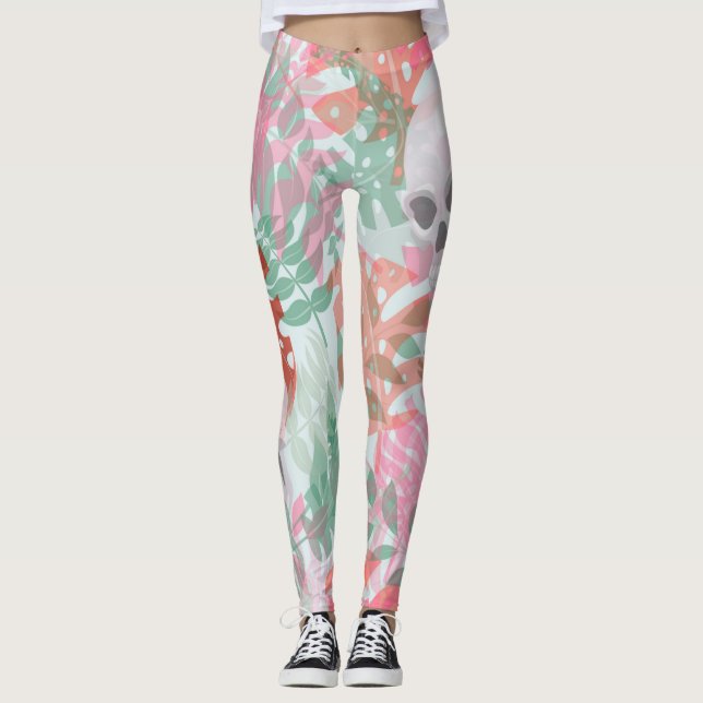 Día de Muertos, Day of the dead floral Leggings (Front)