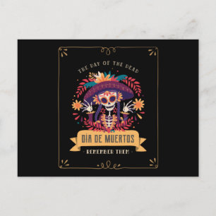 Dia de muertos day of the dead postcard