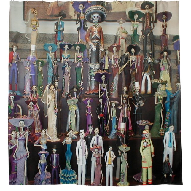 Día de Muertos (Day of the dead) shower curtain (Front)